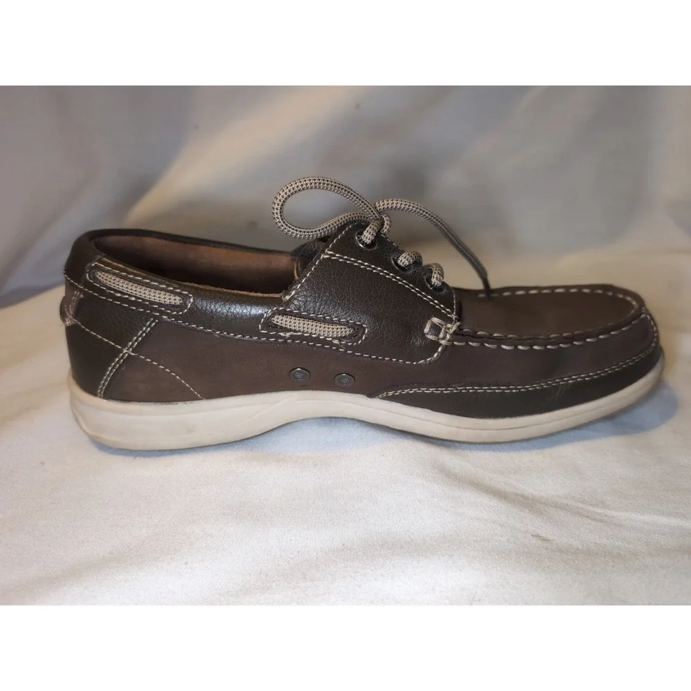 Men's Florsheim Lakeside Oxford Moc Toe 13157-200 Brown Nubuck Leather Sz 9M